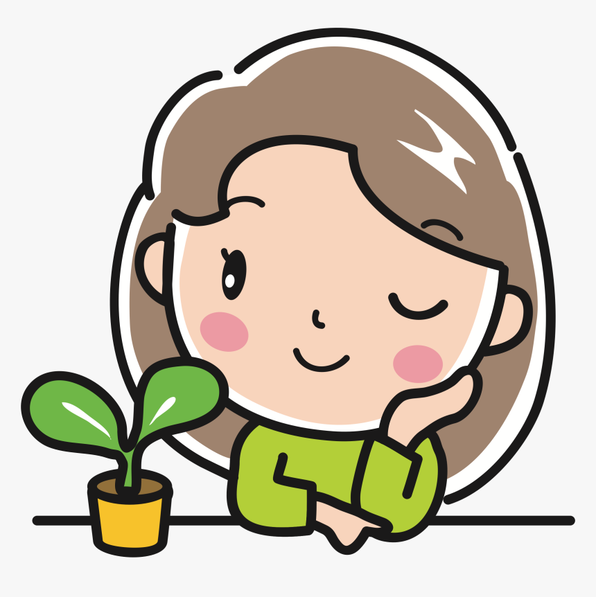 Plant Clipart Child - Plant And Human Cartoon, HD Png Download