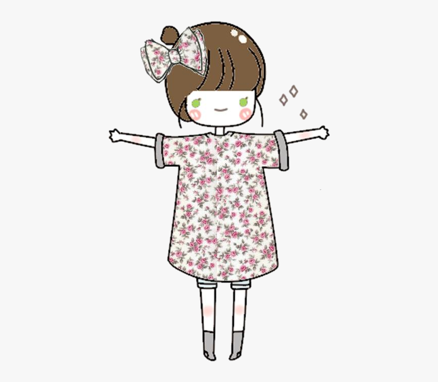 Drawing Girl, Cute, And Fashion Image - Clip Art, HD Png Download