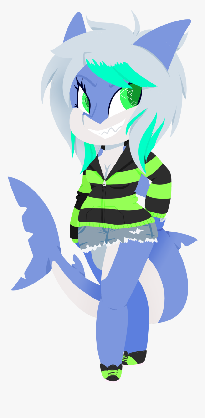 Cute Shark Girl [commission] By Bunbubsss - Sharks, HD Png Download
