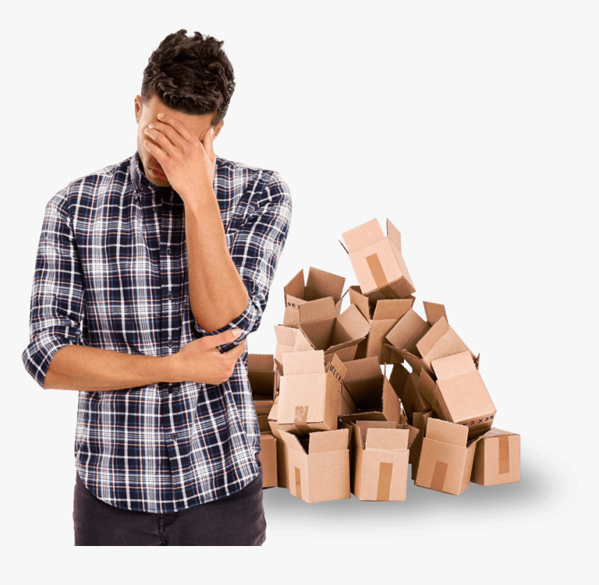 A Frustrated Person Who Has Been Packing And Shipping - Open Boxes Pile, HD Png Download