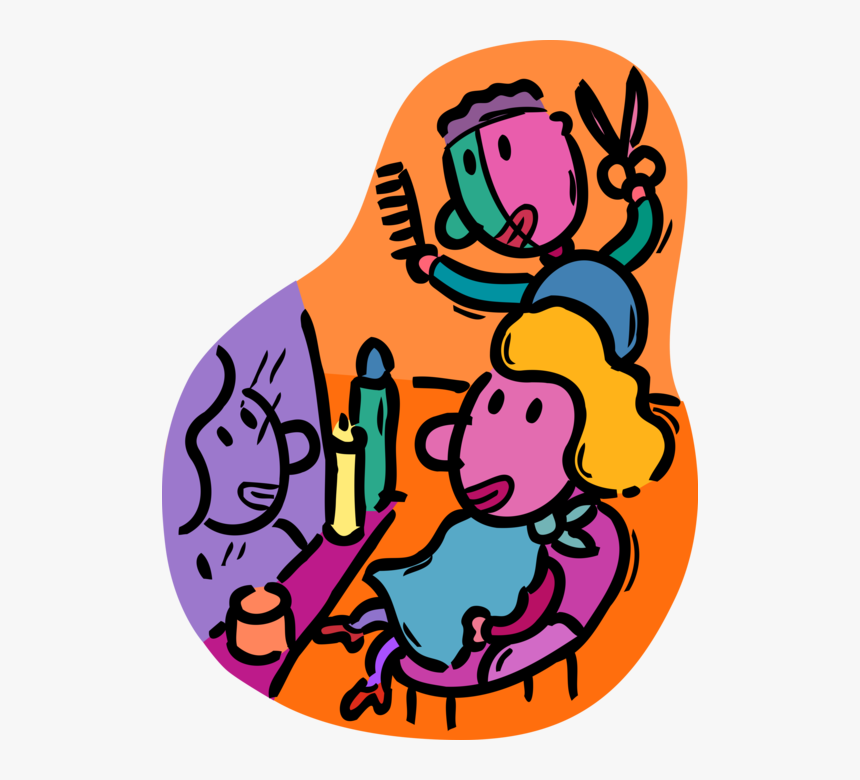 Vector Illustration Of Hairdressing Beauty Salon Hairdresser, HD Png Download