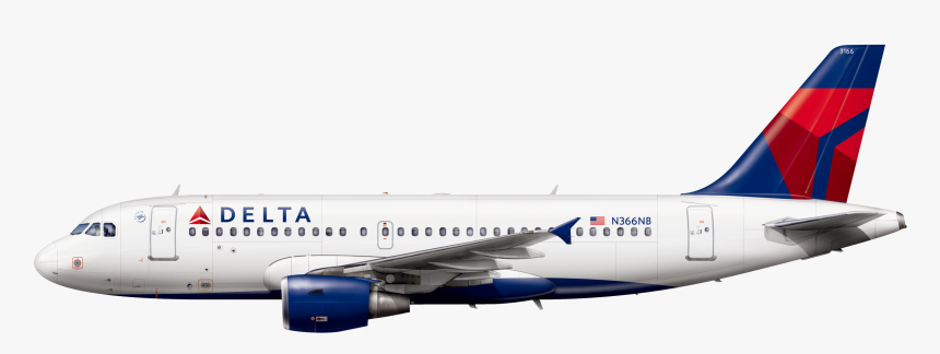 Delta A319, HD Png Download