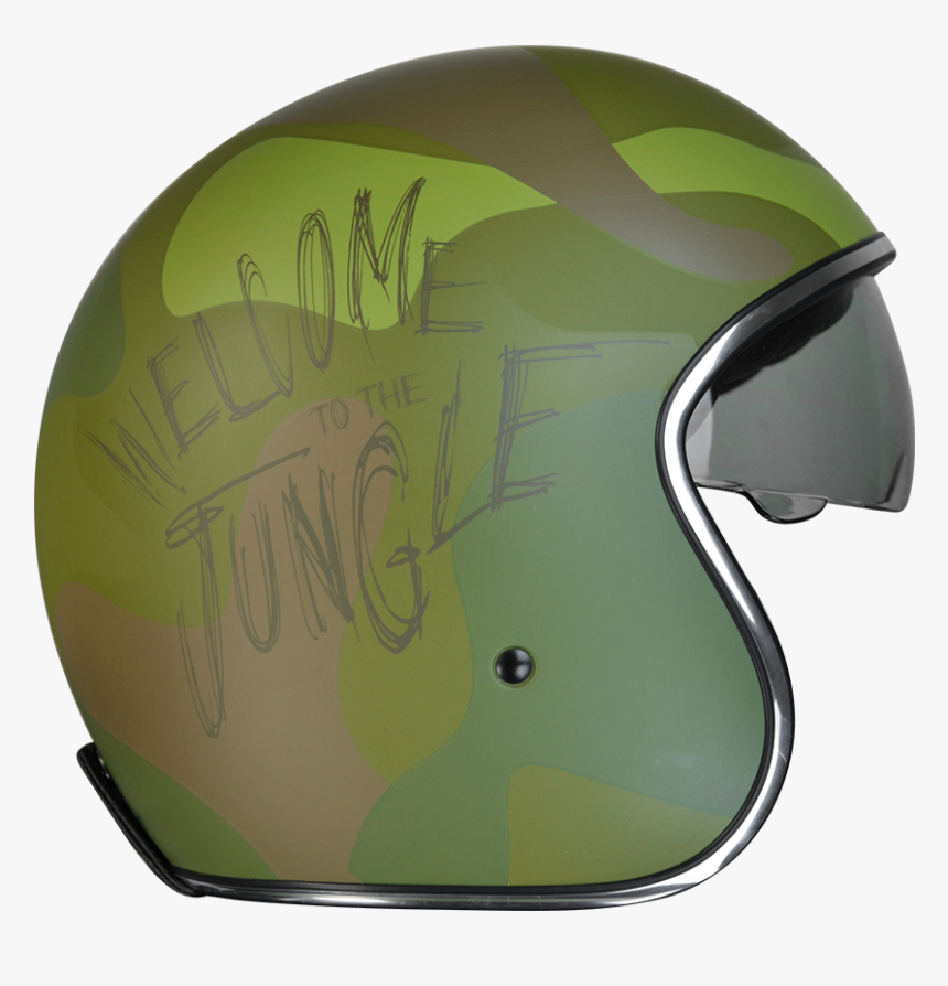 Army Green Motorbike Helmet - Motorcycle Helmet, HD Png Download