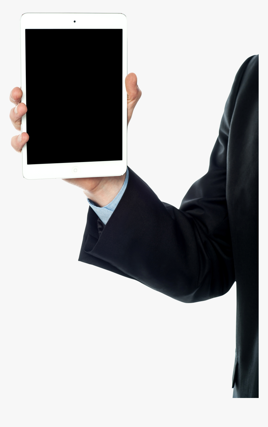 Men With Tablet - Man Using Tablet Png, Transparent Png