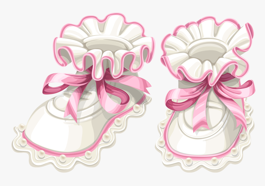 Transparent Girls Shoes Clipart - Pink Baby Booties Clipart Png, Png Download