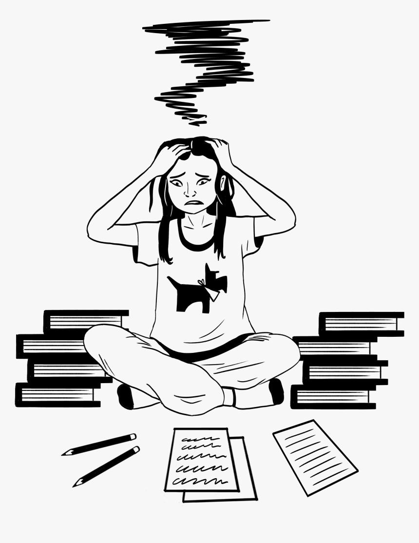 3500 X 3500 3 - Drawing Of Stressed Person, HD Png Download