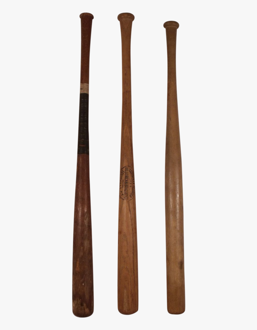 Three Vintage Early 1900 S Wooden Baseball Bats Clipart - Cue Stick, HD Png Download