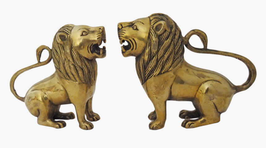 Roaring Lion Brass Statue, 7 X 6 Inch, Vgo Cart,7x6inch,handmade - Figurine, HD Png Download