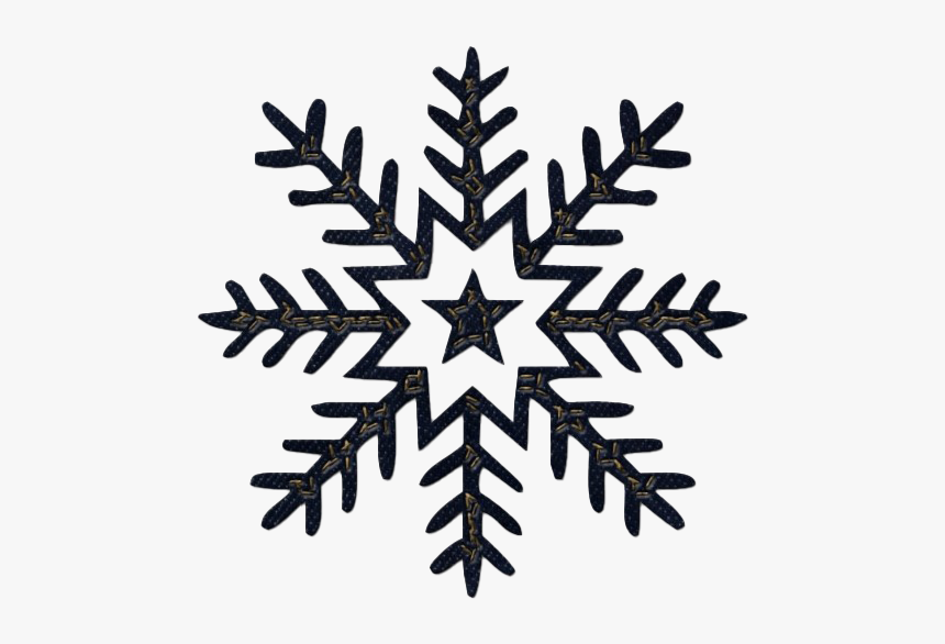 Christmas Black Snowflake Transparent Background - Snowflake Black And White Png, Png Download