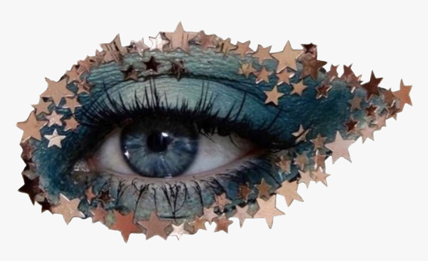 #eye #aesthetic #blue #stars #glitter #png - Eye Aesthetic Niche Png, Transparent Png