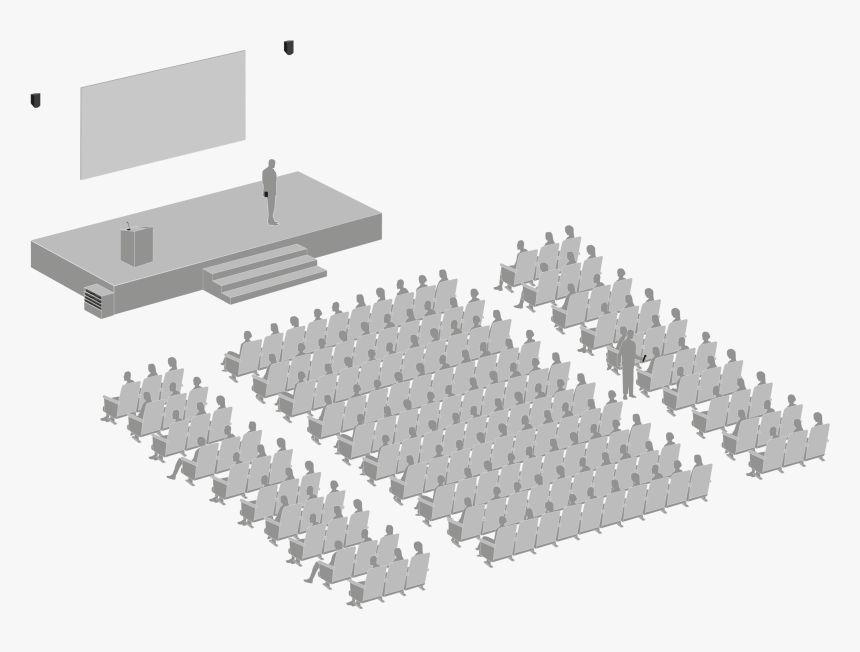 Auditorium Setup With Qlx-d And Microflex Installed - Auditorium Png, Transparent Png