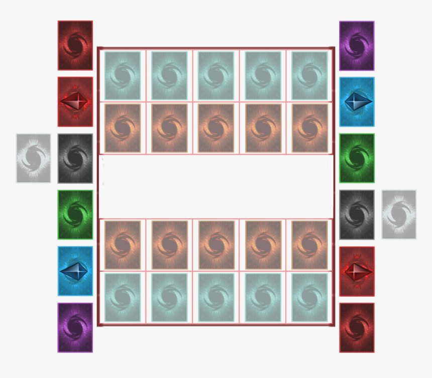 Less Color In Monster And Spell/traps Zone - Yu Gi Oh Field Png, Transparent Png