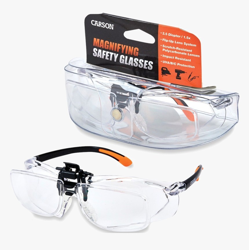 Carson Optical Vm 20 Magnifying Safety Glasses 
 Class - Clip On Magnifiers Safety Glasses, HD Png Download