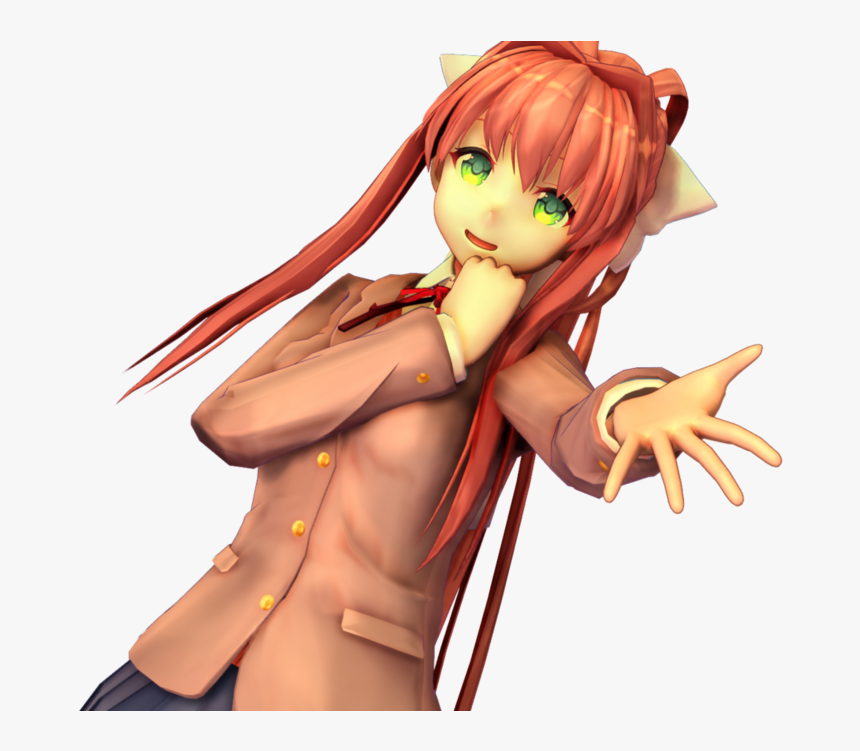 Monika Png Normal - Cartoon, Transparent Png