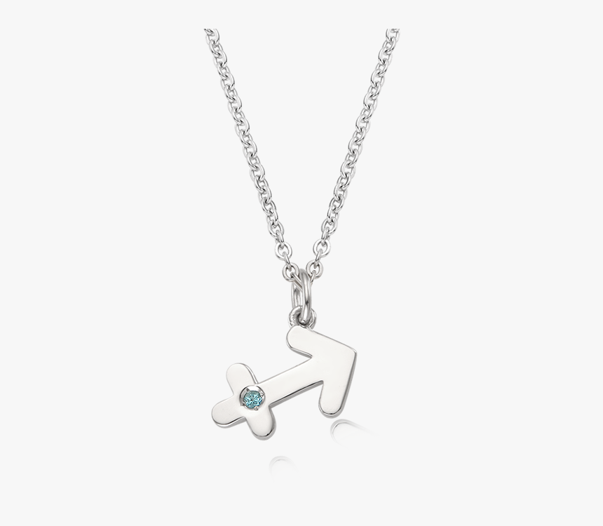 Silver Sagittarius Zodiac Sign Necklace - Necklace, HD Png Download