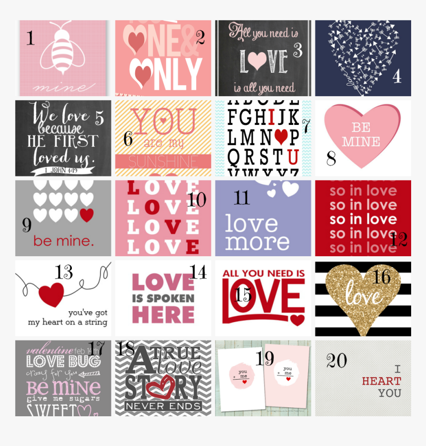 20 Free Valentine S Day Printables For Quick & Easy - Heart, HD Png Download