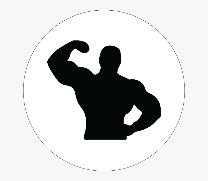 Muscle Man Silhouette Clipart, HD Png Download