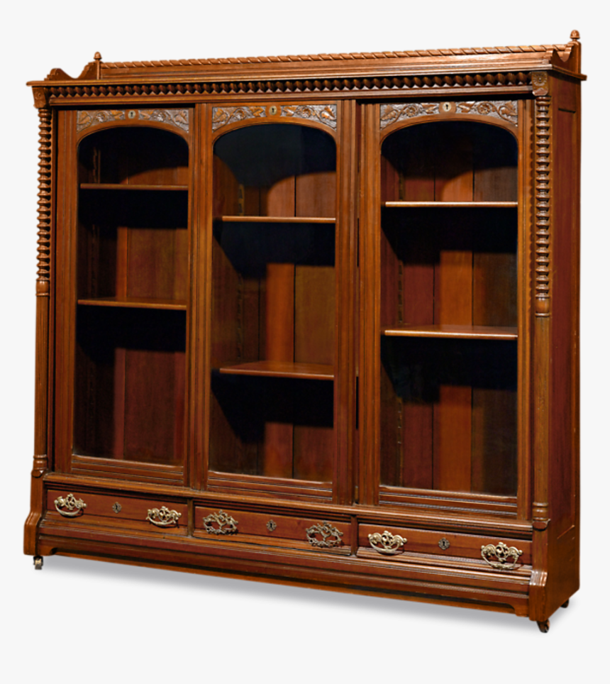 English Mahogany Bookcase - Hutch, HD Png Download