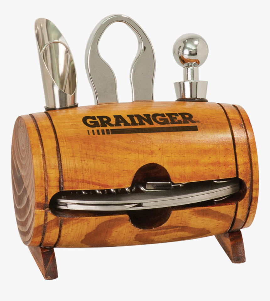 Wine Barrel 4-piece Wine Tool Set, HD Png Download