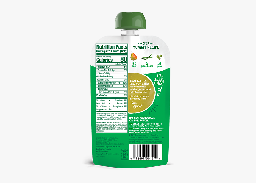 Pears, Green Beans & Peas Super Chia 
 Class Fotorama - Happy Family, HD Png Download