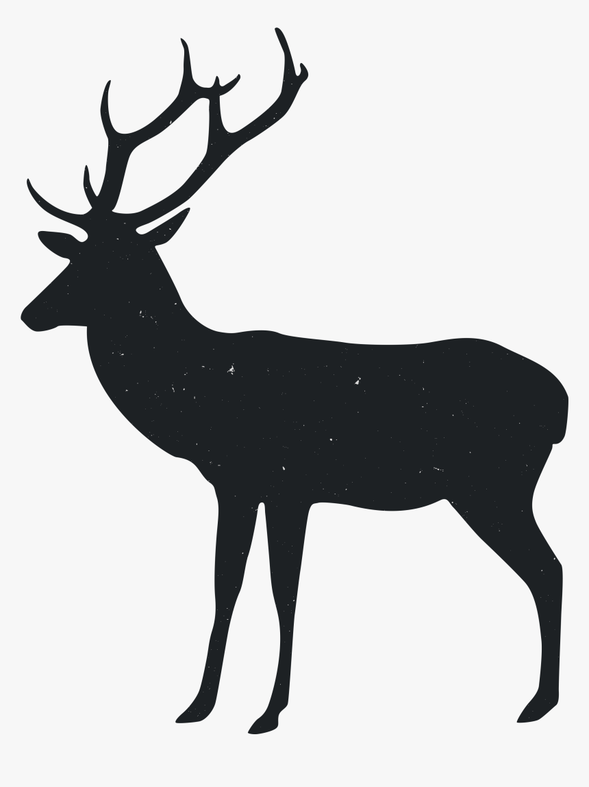 Reindeer Silhouette Animal - Animal Silhouette Png, Transparent Png