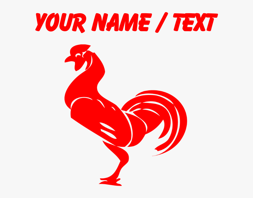 Custom Red Rooster Silhouette Cap - Rooster Clip Art, HD Png Download