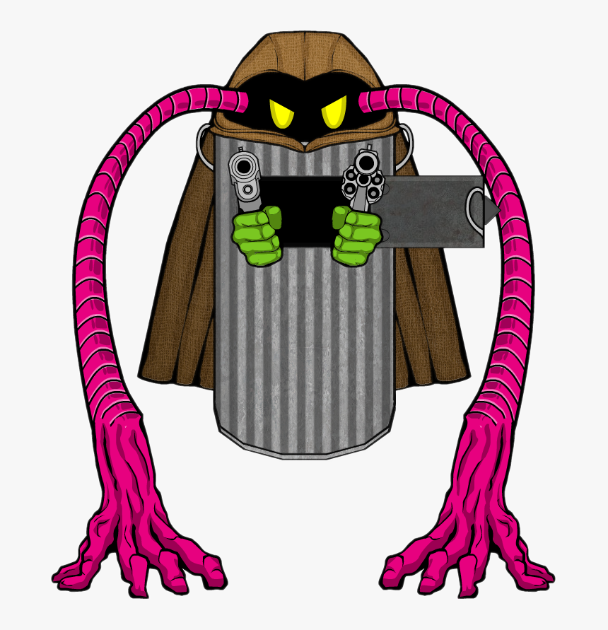 Trashcan Drawing Basura Transparent Png Clipart Free - Illustration, Png Download