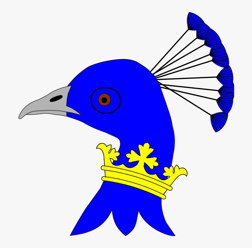 Cartoon Peacock Head Png, Transparent Png