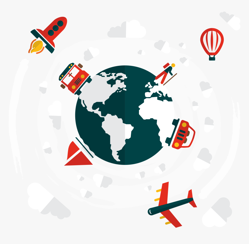 Earth Globe World - Vector Transparent Earth Icon Png, Png Download