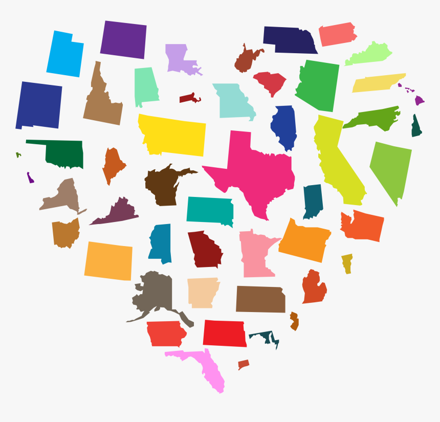 Heart Big Image Png - United States With Heart, Transparent Png