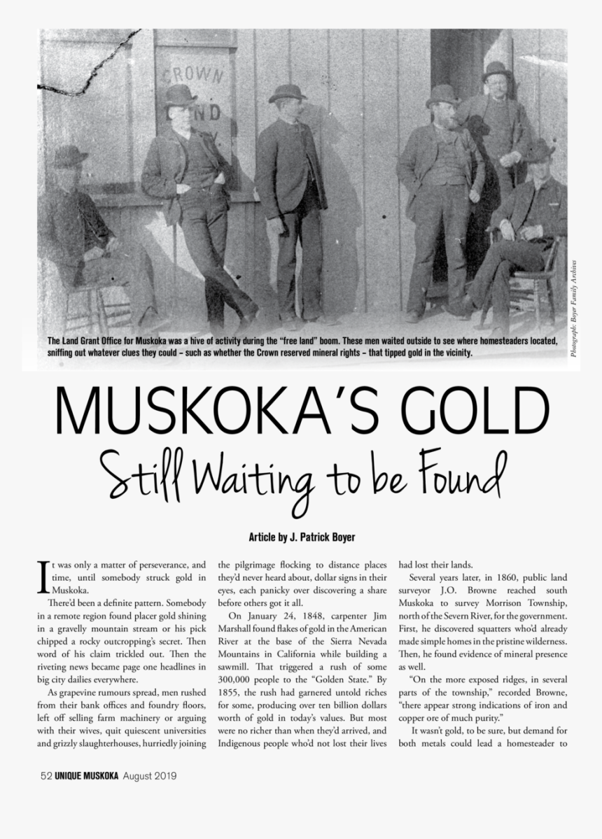 Muskoka S Gold Still Waiting To Be Found Article By - Vintage Advertisement, HD Png Download