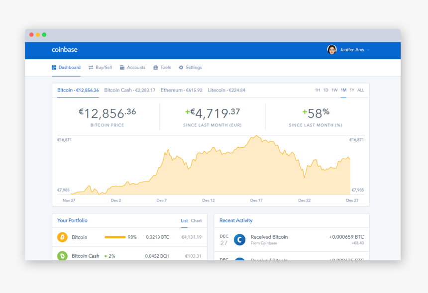 Coinbase Ui Interface, HD Png Download