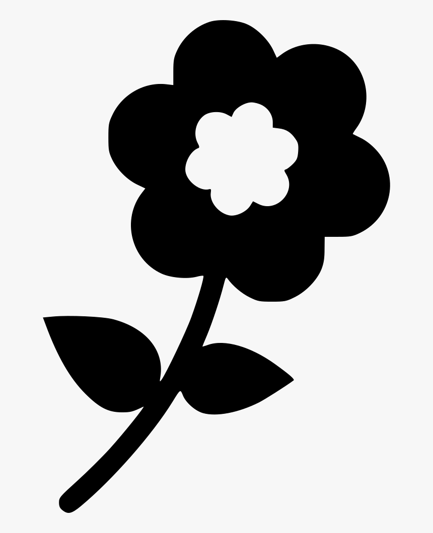 Flower With Leaves - Scalable Vector Graphics, HD Png Download