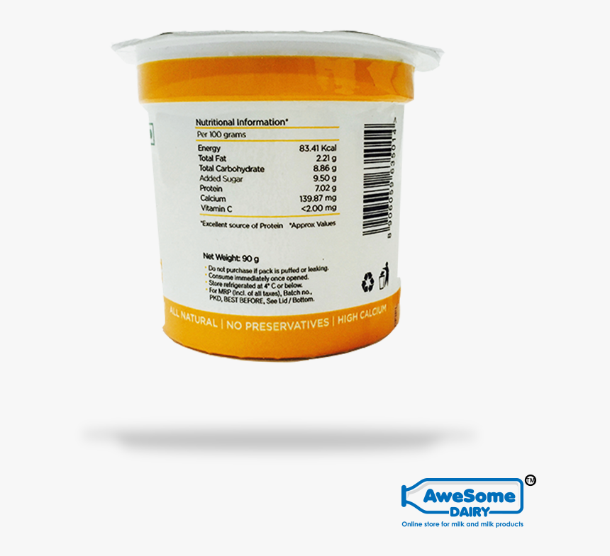 Awesome Dairy Epigamia Greek Yogurt Alphonso Mango - Epigamia Greek Yogurt Mango, HD Png Download