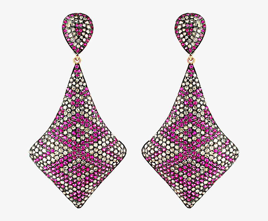 Pave Diamond Jewelry - Handmade Earrings Png, Transparent Png