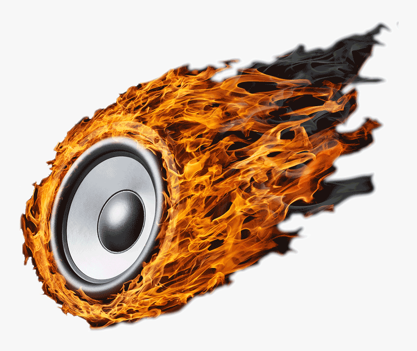 Speaker With Fire Png, Transparent Png
