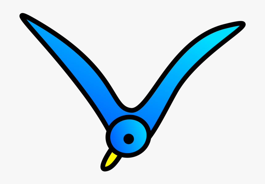 Angle,area,wing - Easy Cartoon Bird Flying, HD Png Download