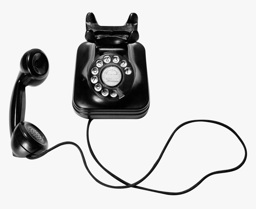 Black Dial Phone On Hold, HD Png Download