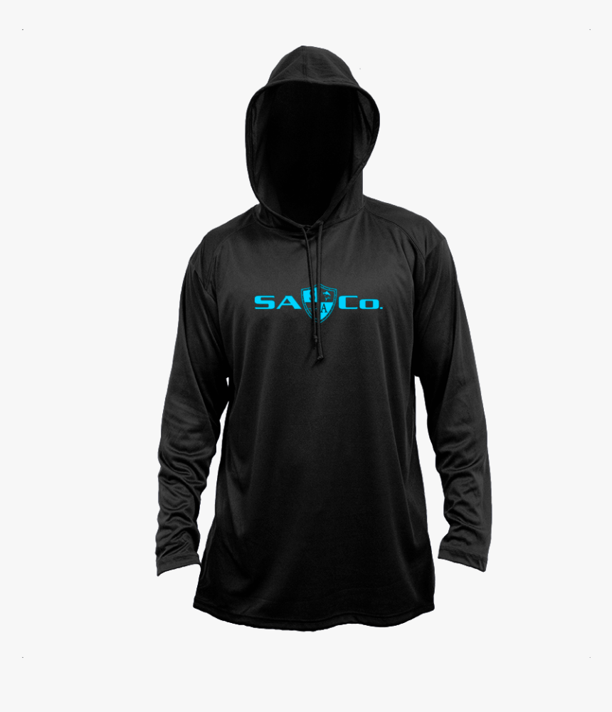 Black Hooded Performance Sun Shirt - Hooded Shirt Png, Transparent Png