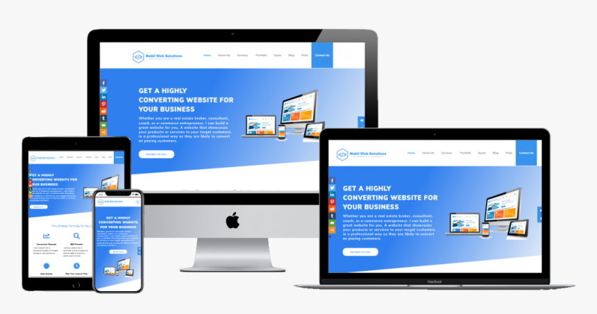Nabil Web Solutions Responsive View - Web Design Spa, HD Png Download