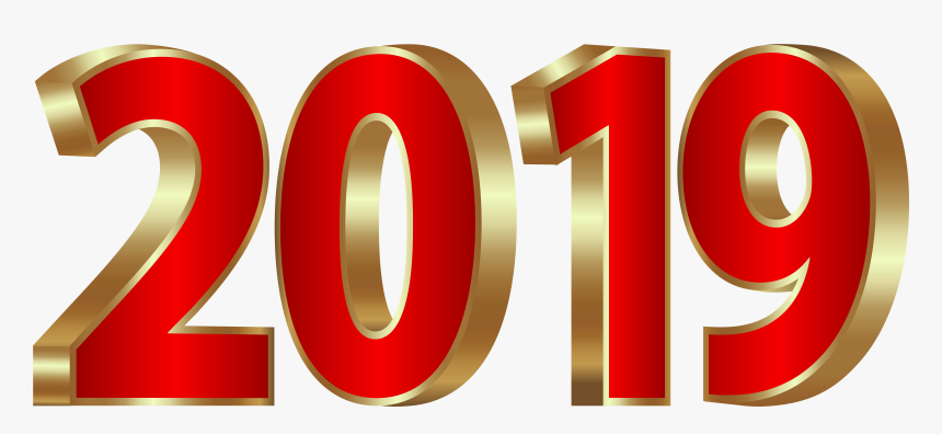 Transparent Happy New Year Clipart Black And White - 2019 Png Transparent Background, Png Download