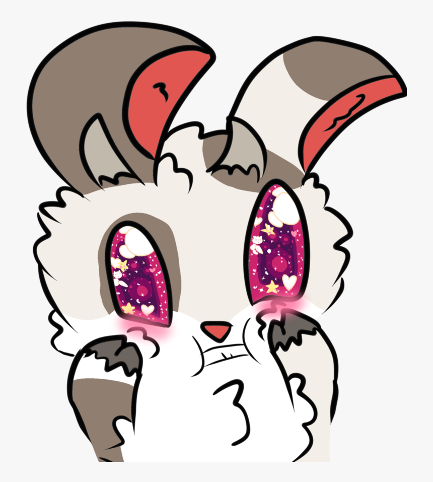 Supah Kawaii Eyeballs Blush Bunbun Bunny Goat Thin - Clip Art, HD Png Download