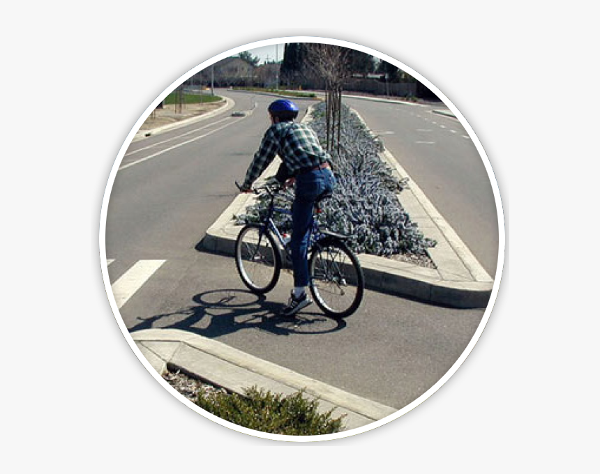 Median On Two Lane Road, HD Png Download