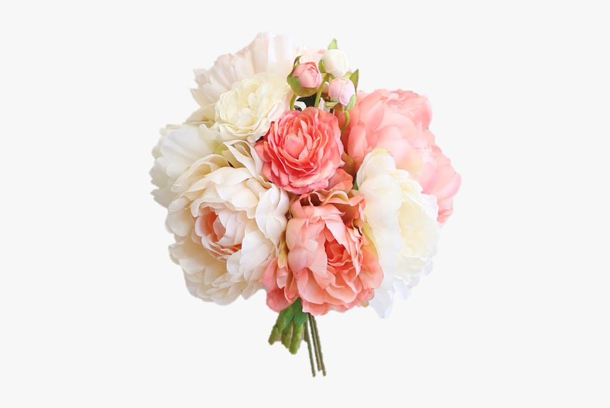 Bouquet Of Peonies Png - Blush Coral Silk Peony & Ranunculus Bouquet 13, Transparent Png