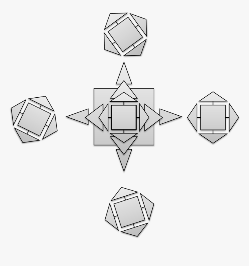 Composition In Geometric Shapes With Directions, HD Png Download