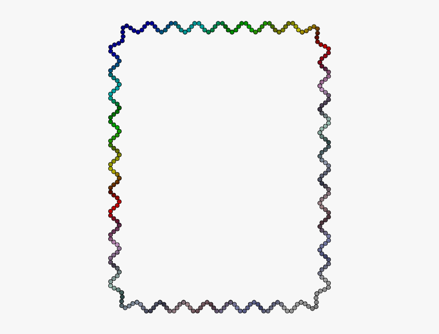 Sine Wave Dots - Wave Color Frame Border, HD Png Download