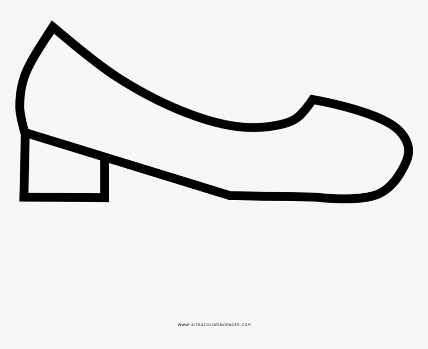 Shoe Coloring Page - Line Art, HD Png Download