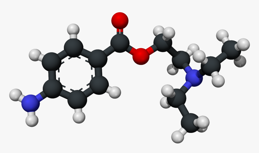 Procaine 3d Xray - Ball-and-stick Model, HD Png Download