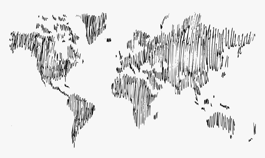World Map Scrible Doodle Drawing 2 - Map Of Mysterie In The World, HD Png Download