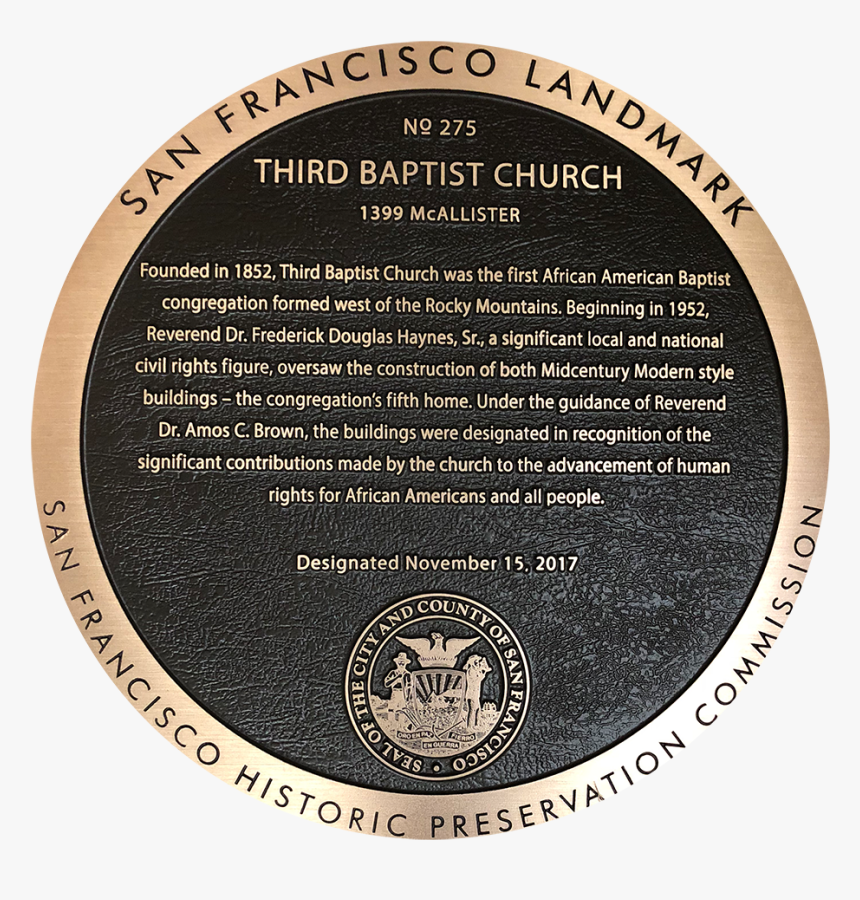 Third Baptist Landmark Dedication - Commemorative Plaque, HD Png Download